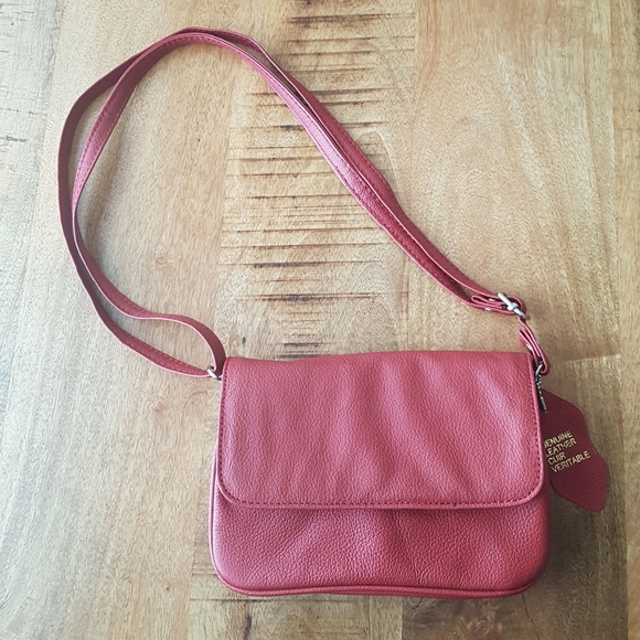 2 for $20 / Red Leather Crossbody Purse